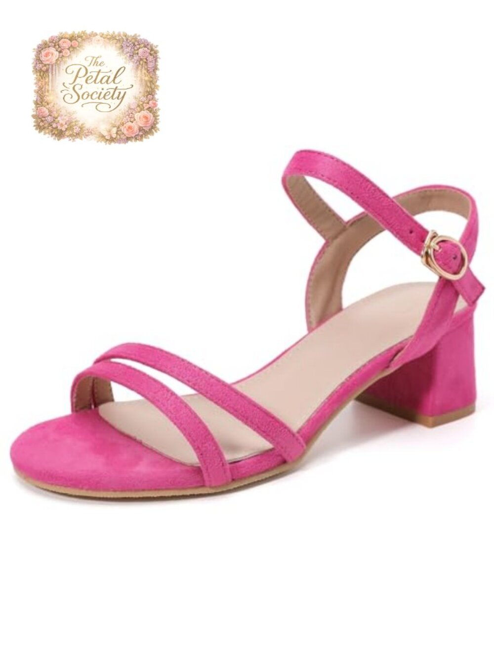 Women's Open Toe Ankle Strap Low Block Chunky Heels Sandals